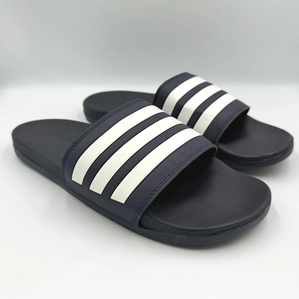 Adidas Adilette Comfort Slides Mens 10 Womens 11 Navy Blue GZ5892 Sandals *NEW*